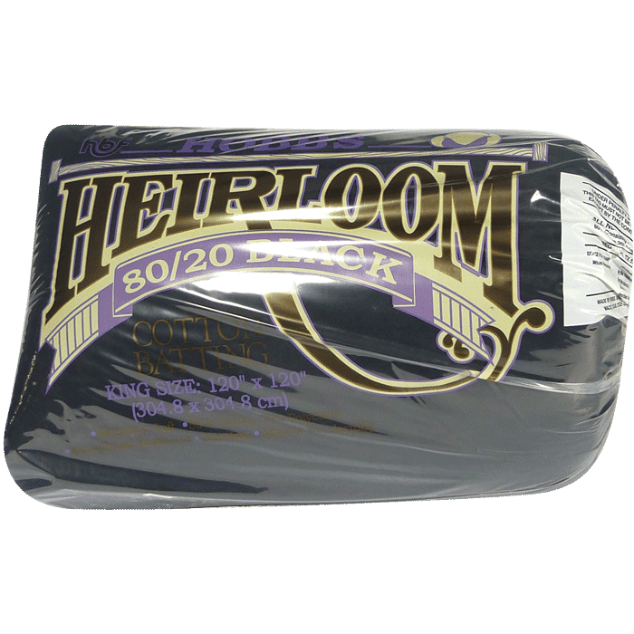 Black 80/20 Cotton Blend Batting - View 1