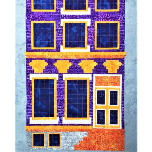House #1 from the series "Amsterdam on the Canal" - Applique with FMQ design - View 1