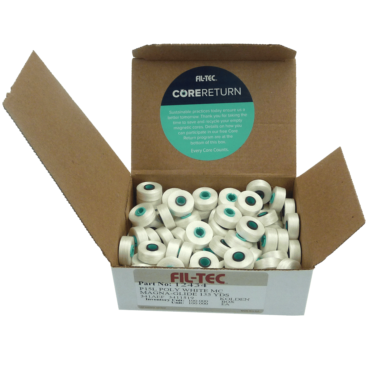 Style L Magnetic Core Pre Wound Bobbins Magna Glide – For Commercial Machines - View 3