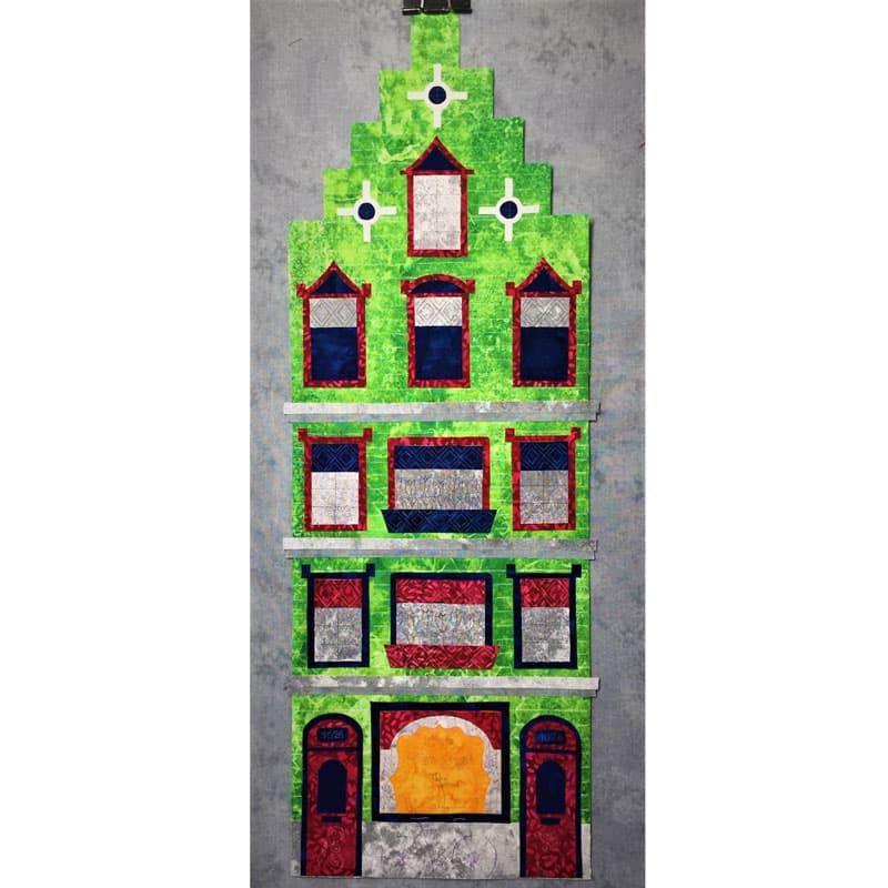 House #3 from the series "Amsterdam on the Canal" - Applique with FMQ - View 2