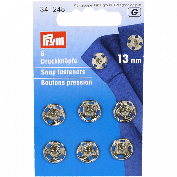 Sew-on Snap Fasteners, Brass - View 2
