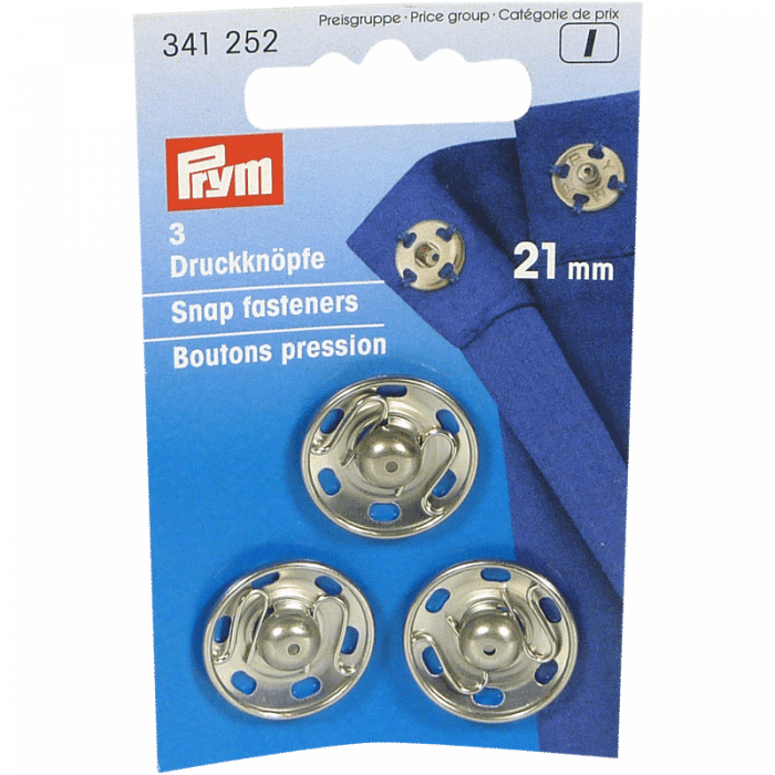 Sew-on Snap Fasteners, Brass - View 3