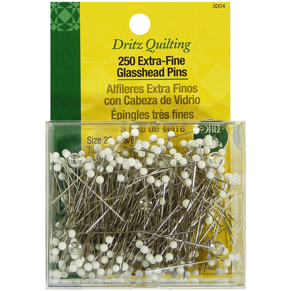 250 Extra-Fine Glasshead Pins – Dritz Quilting - View 1