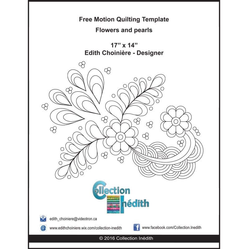 Flowers and Pearls - Free Motion Quilting - View 1