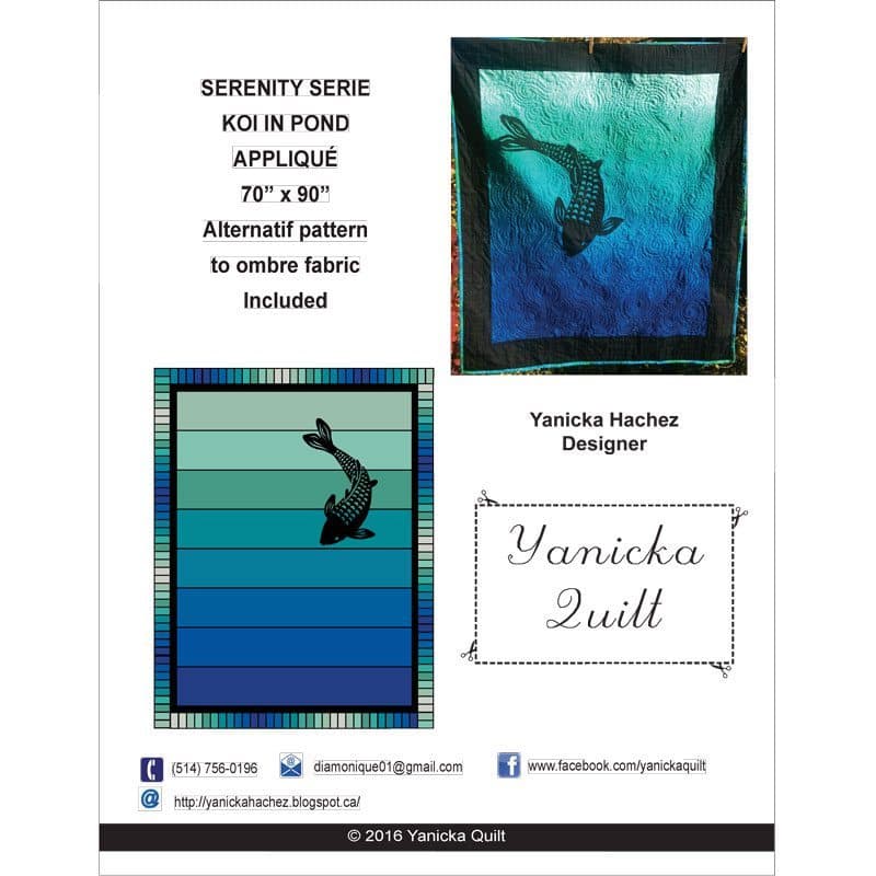 Koi In Pond - Applique - View 1