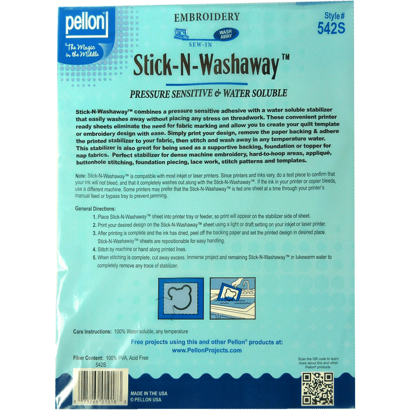 Stick-N-Washaway Embroidery Stabilizer - View 2