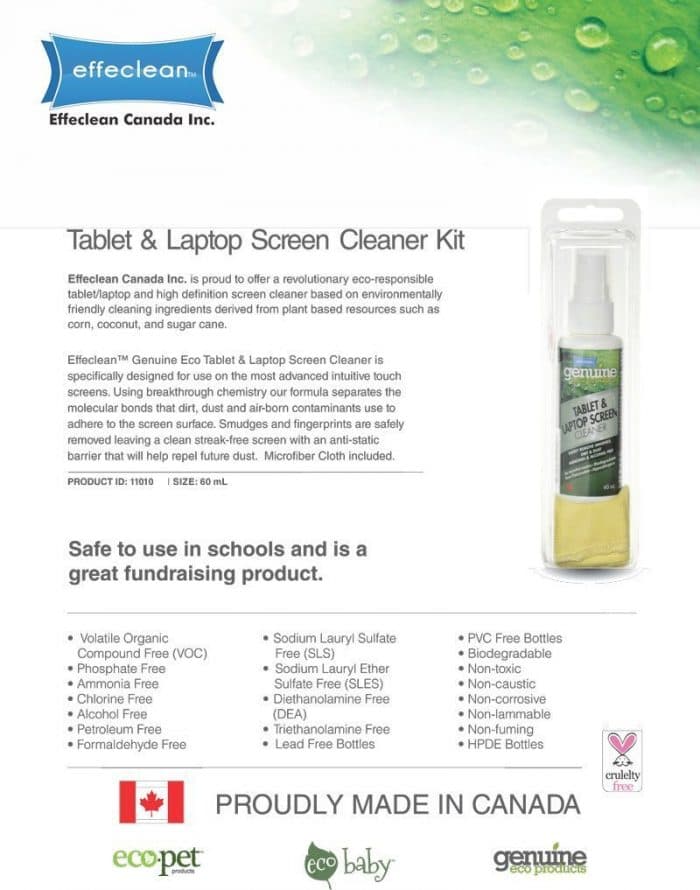 Tablet & Laptop Screen Cleaner (Made in Canada) - View 2