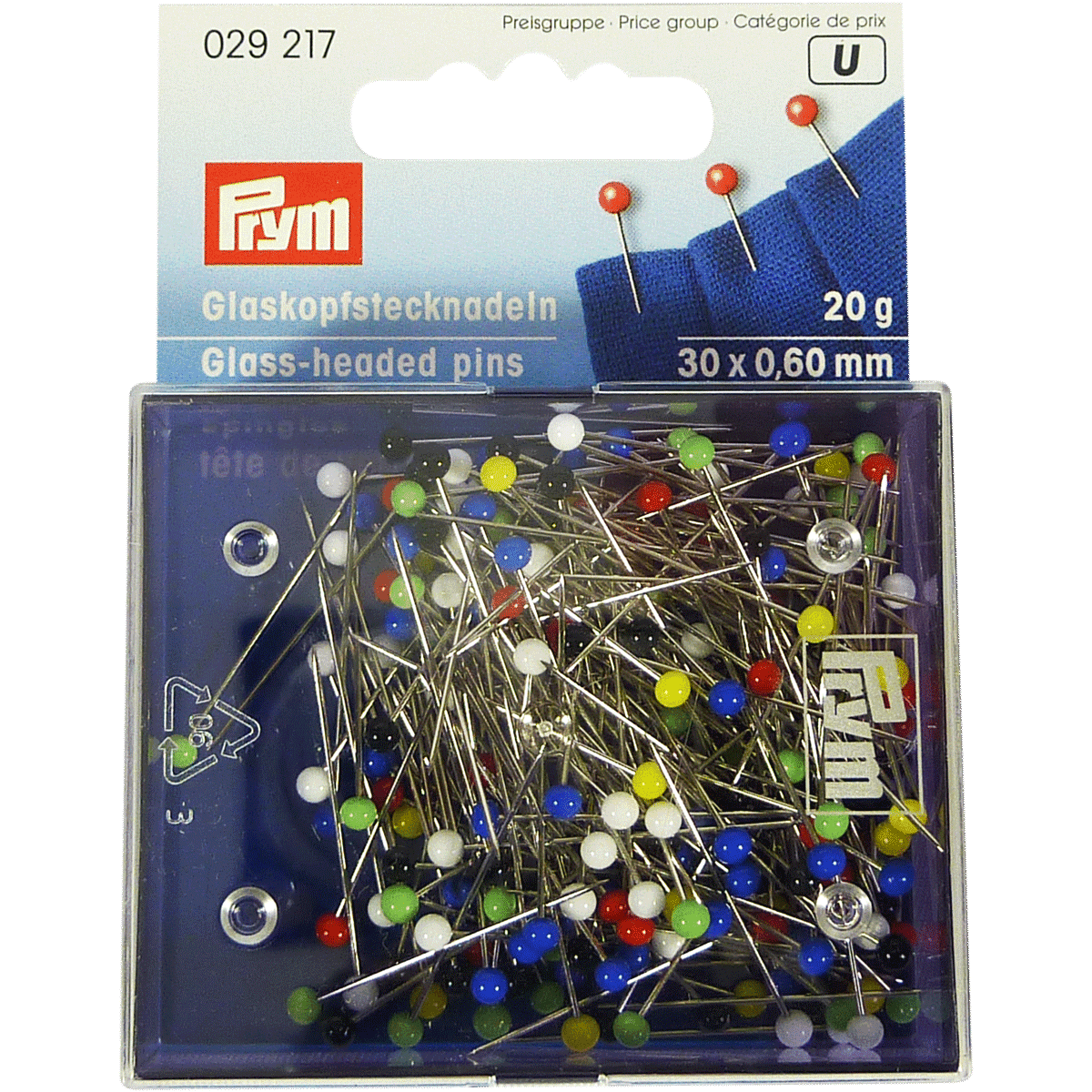 100 Glass-Headed Pins – Prym - View 1
