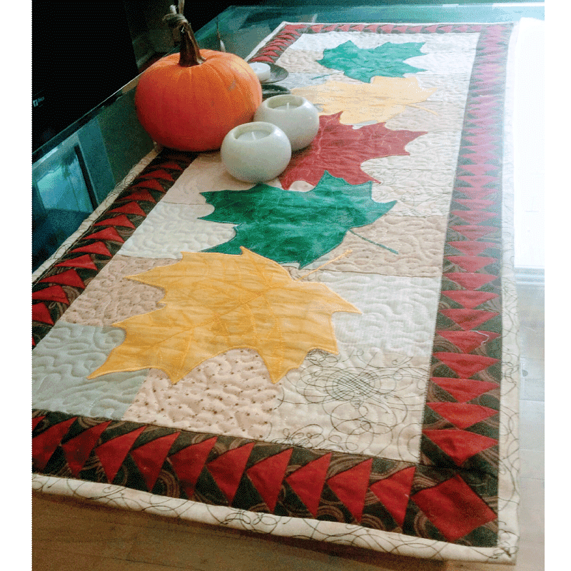 Fall Table Runner - Paper Piecing & Applique - View 2