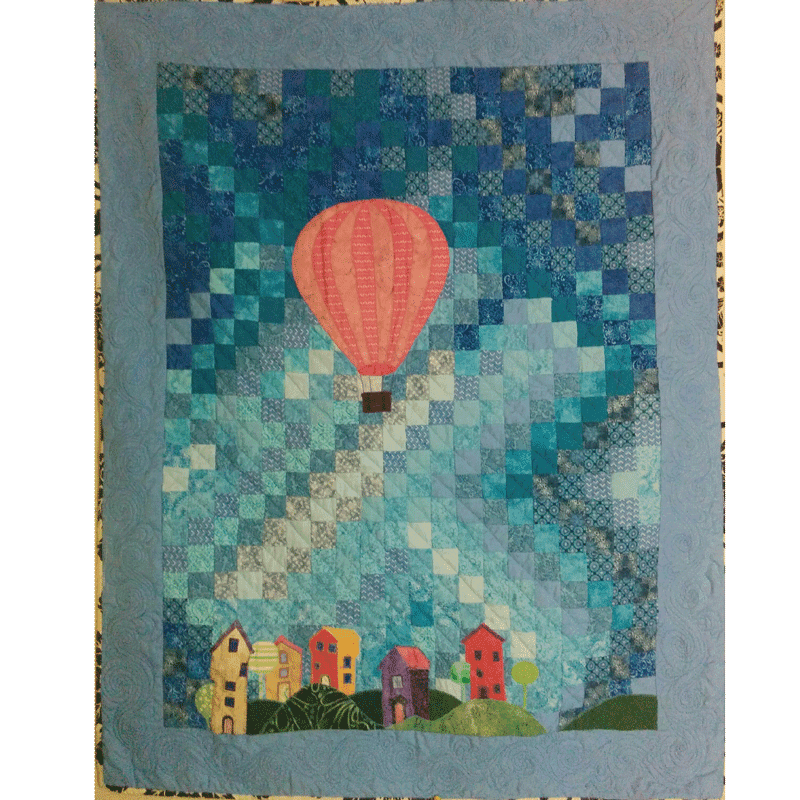 Sky Bound - Patchwork & Applique Wall Hanging - View 2